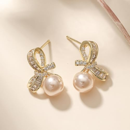 Pendientes de perla rosa para bodas y cenas de gala elegantes 3