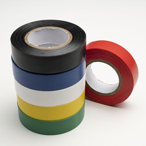 Image of Electrical Tape - 1 Roll Black Electric Tape, 3 /4 Inch by 32 Feet, Professional Insulating PVC, Voltage Level 600V Dustproof, Adhesive for General Home Vehicle Auto Car Power Circuit Wiring