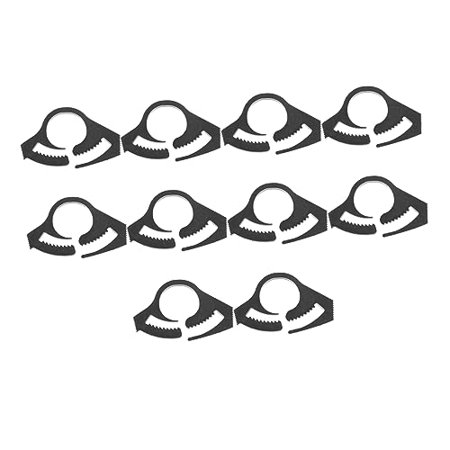 HOLIDYOYO 10pcs Cable Lock Electric Cable Clips Ratchets Clamp Automotive Electrical Cable Heavy Clip for Hose Double Stainless Ratcheting Hose Clip Nylon Black