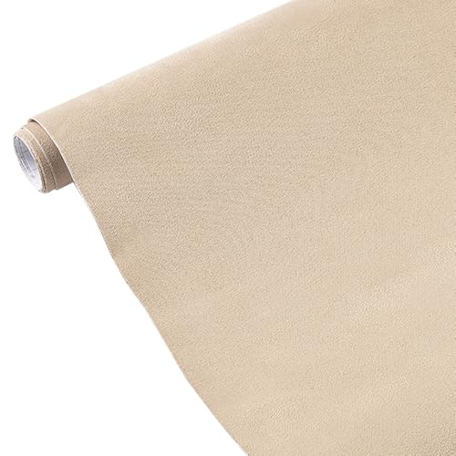 Alvorox - Adhesivo de terciopelo (30 x 152 cm, tejido de gamuza, autoadhesivo, color beige y revestimiento de techo para bricolaje, salpicadero, interior de coche, muebles, joyas