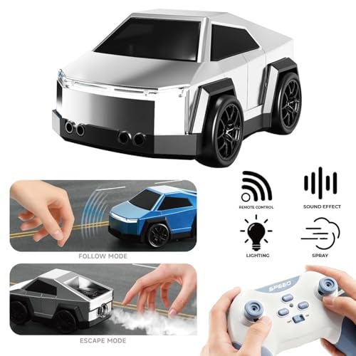 Image of Drift Car RC Remote Control Car for Kids with Gesture Sensor, Spray Mist, LED Lights & Music | 2.4GHz Hand-Control Stunt Racing Car | Rechargeable Toy Gift for Boys & Girls