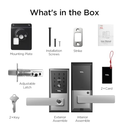 TCL Smart Lock with Handle, Fingerprint Deadbolt Keyless Entry Door Lock - image 9