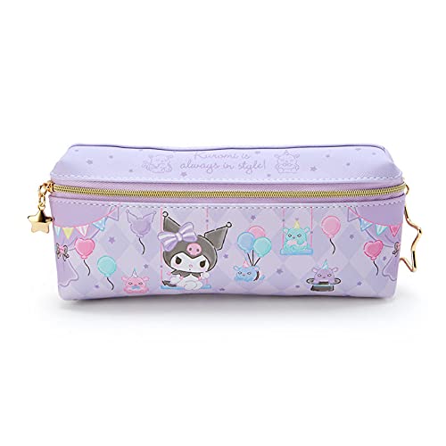Kawaii - Estuche de lápices de dibujos animados de anime de alta capacidad, bolsas de almacenamiento de bolígrafo de cuero, suministros escolares de papelería de juguete de niña