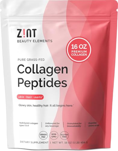 Zint Collagen Peptides Powder: Granulated Collagen Hydrolysate for Enhanced Absorption - Enzymatically Hydrolyzed Protein for Women & Men, 10 oz