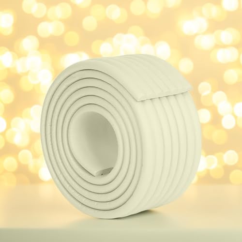 Image of SYGA Baby Safety Strip Furniture Edge Guard Cushion Corner Cover with Tape Infant Bump Protector - Off White