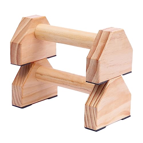 KOMBIUDA Fitness Stretch Stand Calisthenics Handstand Bars Wood Push-up Bars for Muscle Training Device