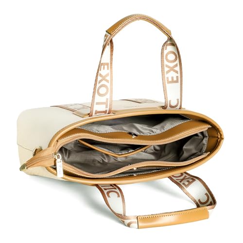Image of EXOTIC Women's Canvas Handbag with Detachable Sling Strap | Stylish Tote for Work & Everyday Use