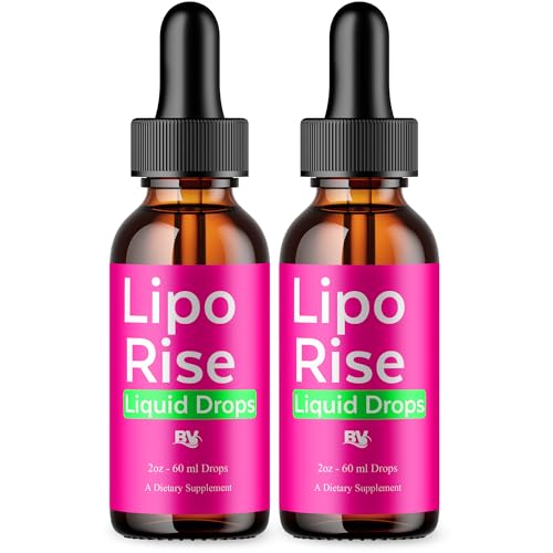 BLUE VIBE Lipo Rise Liquid Drops, Lipo Rise Advanced Maximum Strength Overall Health & Wellness Support Supplement, LipoRise Premium Daily Health and Overall Energy Formula (2 Pack - 4oz / 120ml)