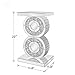 Pregaspor Crushed Diamond Mirrored End Table, Unique Side Table with Crystal Inlay,Coffee Table for Living Room Bedroom