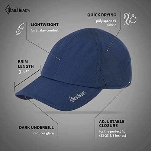Trailheads Men’s Running Hat With Uv Protection | Quick Dry Sports Hats For Men | Upf 50 Hats | Summer Hats For Men - Navy #TOP1