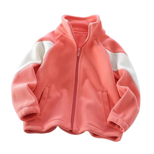 Polar Fleece Jacket for Boys Girls Full Zip Casual Comfortable Soft Coat Fall Winter Outdoor Full Zip Pockets Outwear