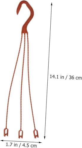 Miniatura 7 de Zerodeko 30 ganchos para macetas de plástico para colgar plantas, gancho para comedero de pájaros, gancho de cadena de 3 puntos, maceta colgante de