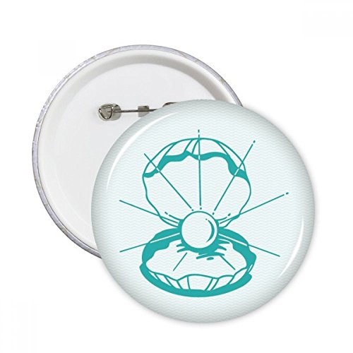Badge bouton vêtements pétoncle vert pins illustration vie marine S
