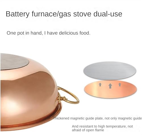 Olla para fondue de cobre puro de 30 cm miniatura 5