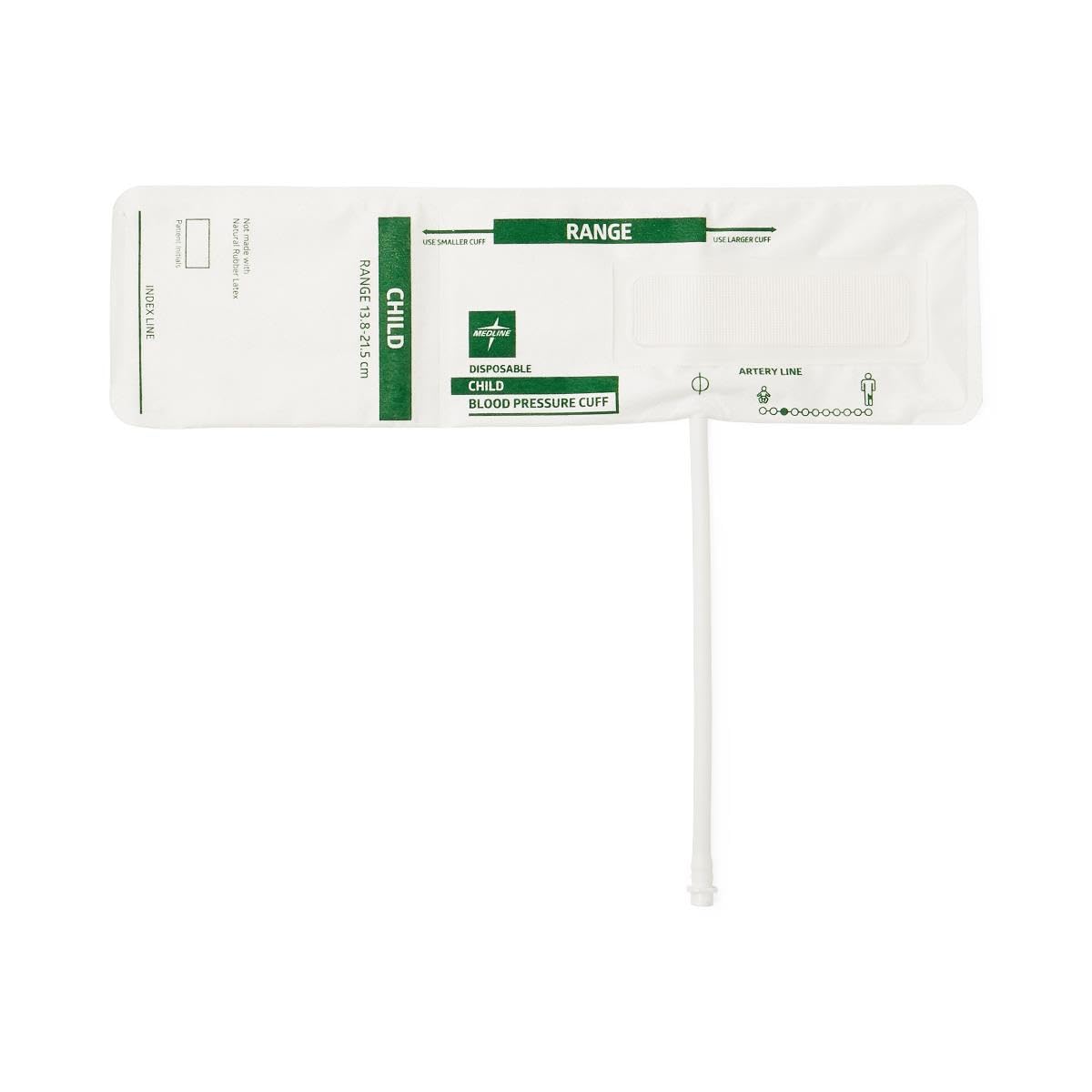 Disposable Soft Cloth 1-Tube Blood Pressure Cuff with Marquette Connector, Child,5,Bag,MDS9911MQ