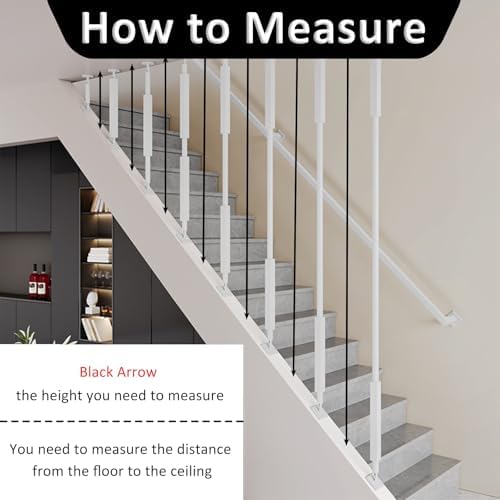 Modern Iron Stair Balusters - Veal Stair Railing Rods for Stylish Staircase Fences, Durable and Safe Metal Spindles for Home Interior Decoration
