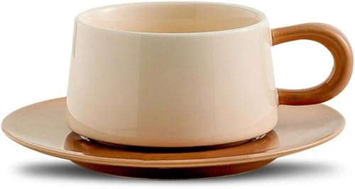Tazas de té y platillos, tazas de té, tazas de café de cerámica, taza de café, taza de té, juego de taza de té y platillos de cerámica, juego de