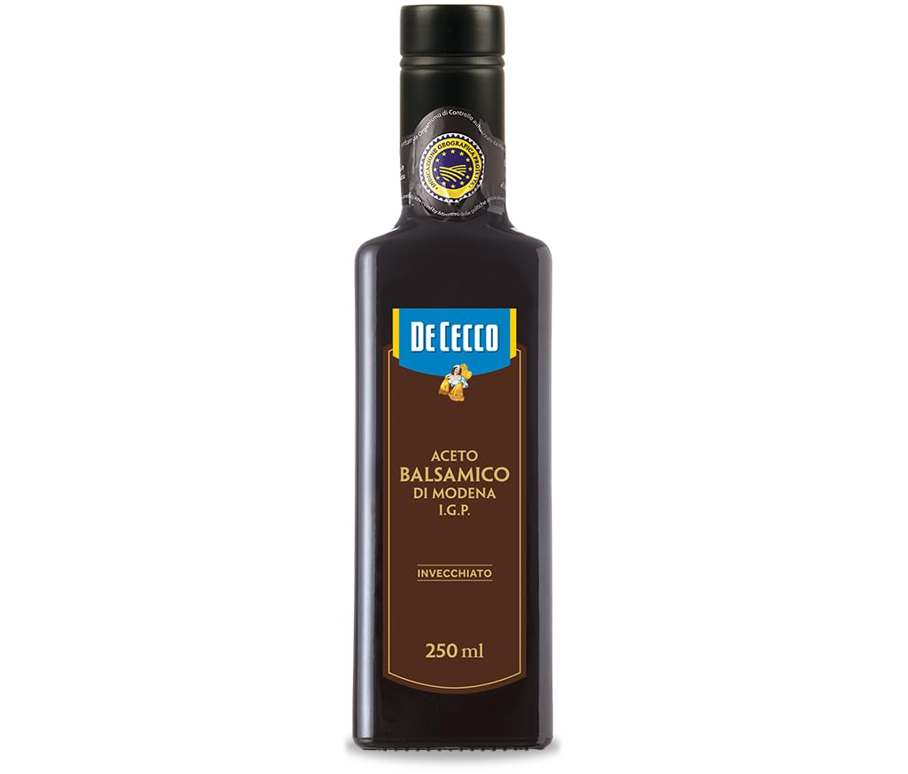 Italian Gourmet Aceto Balsamico di Modena I.G.P. dunkler Essig 12 x 250ml | Agrodolce e aromatico, gereift für Salate, Käse, Fleischgerichte und kreative, Gesamtnettogewicht 3 L + Kostenlos Polpa 400g