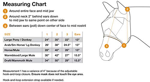 Image of CASHEL Quiet Ride Mule Fly Mask with Ears, Black, Mule Draft (QRMDSE)