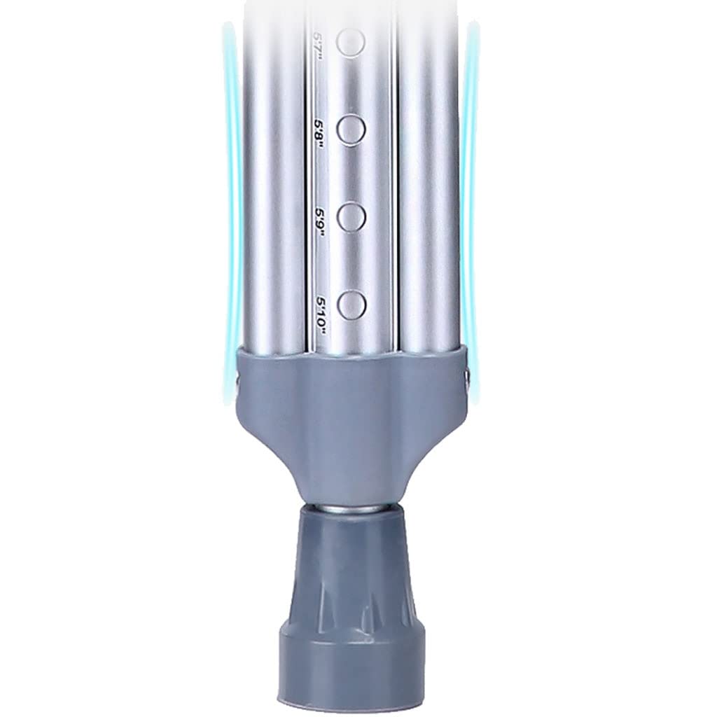 GCX- Muletas for Las Axilas, muletas for Personas Mayores, bastón Ligero, bastón Antideslizante médico, telescópico Ajustable en Altura Firma (Size : 92-112cm)