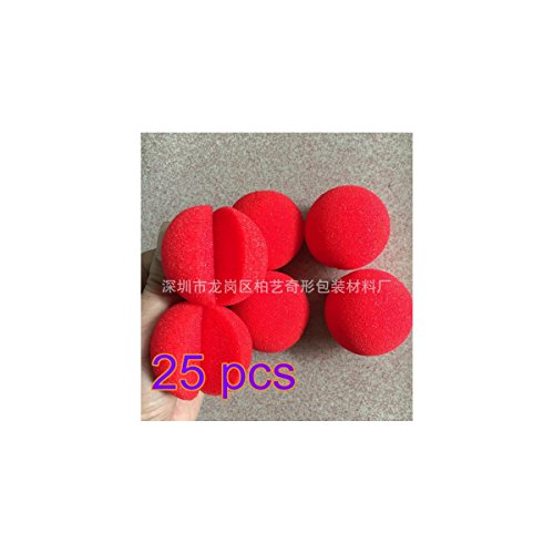 nabati nabati 25pcs Espuma nariz payaso circo fiesta Halloween Disfraz Rojo