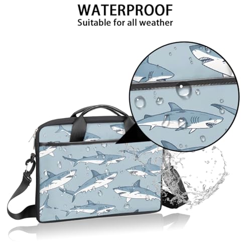 Cartoon Ocean Shark Laptop Bag 15 Inch Laptop Sleeve miniatura 3
