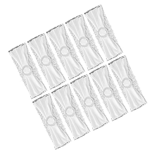 Fundas elásticas de silla plateadas Changor para marcos de decoración de bodas 3