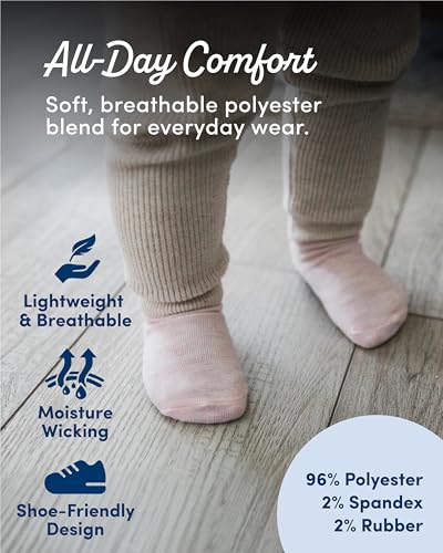 Fruit of the Loom Baby 22-Pack Grow & Fit Flex Zones Low Cut Stretch Socks - Unisex, Girls, Boys (6-12 Months, Blush) - image 3