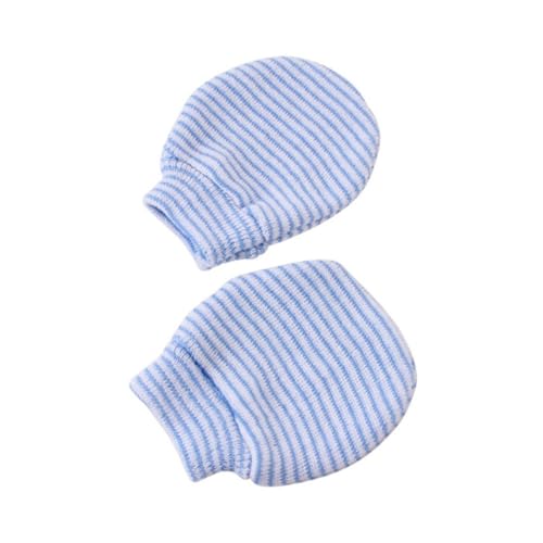 Baby Fashion Casual Gloves For 0 to 6Months Toddler No Scratch Mittens Gloves Girls Boys Gloves Baby Unisex Mittens (Blue, One Size)