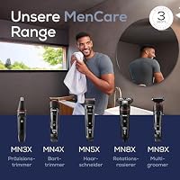 Beurer MN2X Präzisionstrimmer, batteriebetriebene Haarschneidemaschine, 3 hochwertige Aufsätze, Trimmer zum Formen und Trimmen von Nasen-, Ohren- & Augenbrauenhaaren, wasserdicht – Ansicht 6