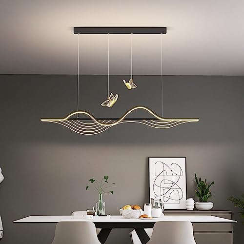 Luminaire suspendu à LED 36W variable avec papillon doré pour grand salon - 5