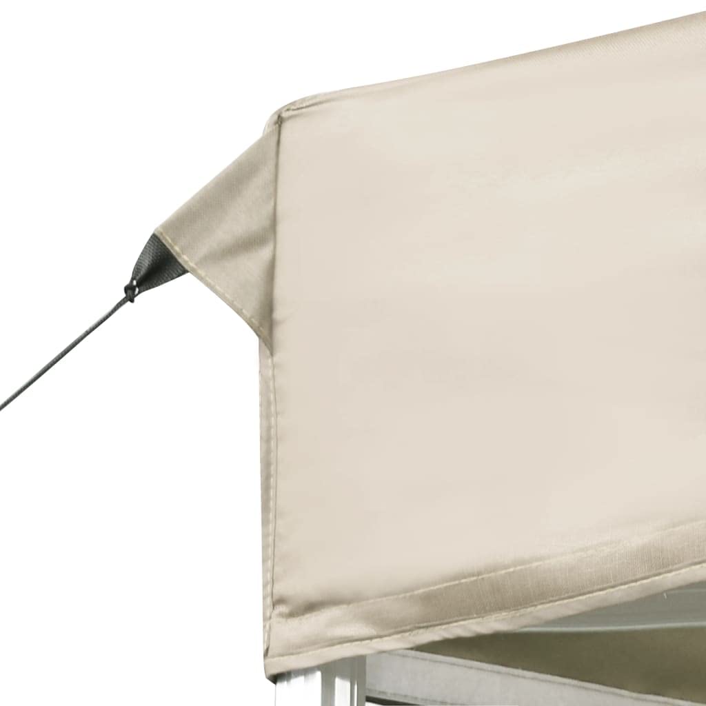 Gazebo Pieghevole 6x3m con Pareti Laterali Alluminio Crema | Ampio tendone parasole per feste in giardino ed eventi all'aperto, con pareti rimovibili e finestre trasparenti.