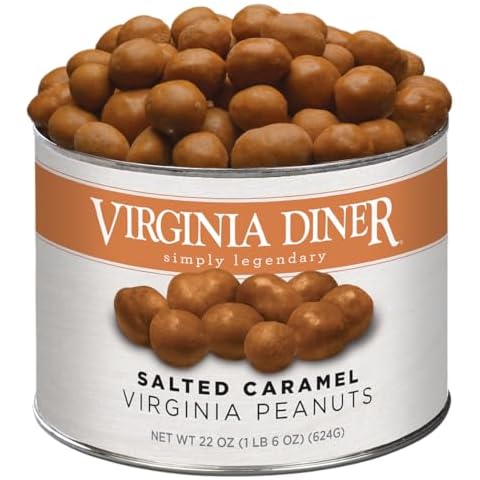 Virginia Diner - Gourmet Natural Salted Caramel Peanuts, 22 Ounce Tin Cover