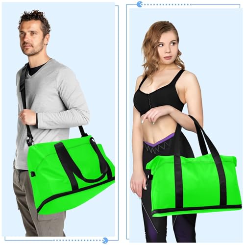 Chartreuse Travel Duffel Bags Carry On Weekend Bag with Toiletry Bag for Yoga Multifunctional 6