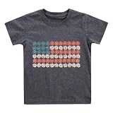 Slurinx Toddler Kids 4th of July Shirt Retro American Flag Patriotic Girls USA Shirt Fourth of July Clothes 3T