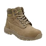 STANLEY Tradesman Men's Leather, Steel Toe, Safety Work Boot, Stone, UK8 (EU42)