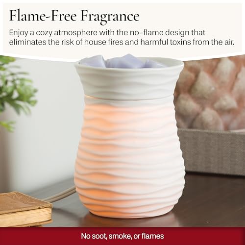 Candle Warmers ETC. Illumination Fragrance Warmer- Light-Up Warmer for Warming Scented Candle Wax Melts and Tarts or to Freshen Room, White Harmony - Image 4