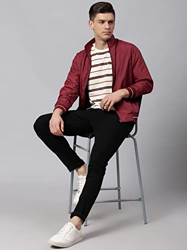 Image of Dennis Lingo Polyester Regular Fit Full Sleeves Men's Panelled Shell Jacket with 2 Pockets - Lightweight Casual Winterwear for Men
