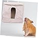 Kisangel Bunny Feeder Bag Hanging Dispenser for Guinea Pigs Chinchillas Machine Washable for Grass Pasture Easy Access Clean Design Grey