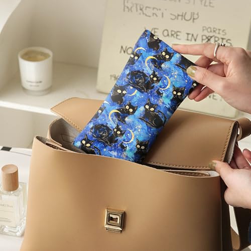 Image of 2 PCS Glasses Case Eyeglass Sunglasses Pouch Squeeze Portable Bag Soft Leather with Cleaning Cloth Women Men Girls