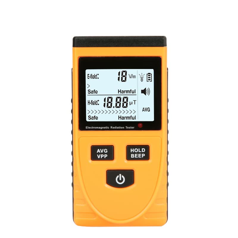 Réfractomètre, Détecteur de rayonnement de champ électromagnétique, testeur EMF Contre-émission Dosimeter Computer Computer Champ électrique Champ magnétique(Blank No box)