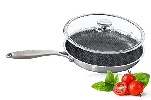 INTIGNIS Bratpfanne mit ofenfestem Deckel, kratzfest, lasergraviert, antihaftbeschichtet, Home Essentials - Sautieren, Braten, Braten - 28 cm Cover