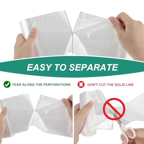 Image of Magesh 4-6 Gallon Trash Bag Strong, Leakage-Free, Small Garbage Bags Unscented Thick for Bathroom, Office, Kitchen Small Trash Can, 15L, 1000 Bags, Clear