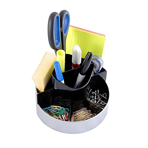 Kantek Rotating Desk Organizer, 8 Compartments, Plastic, 6 x 5.75...