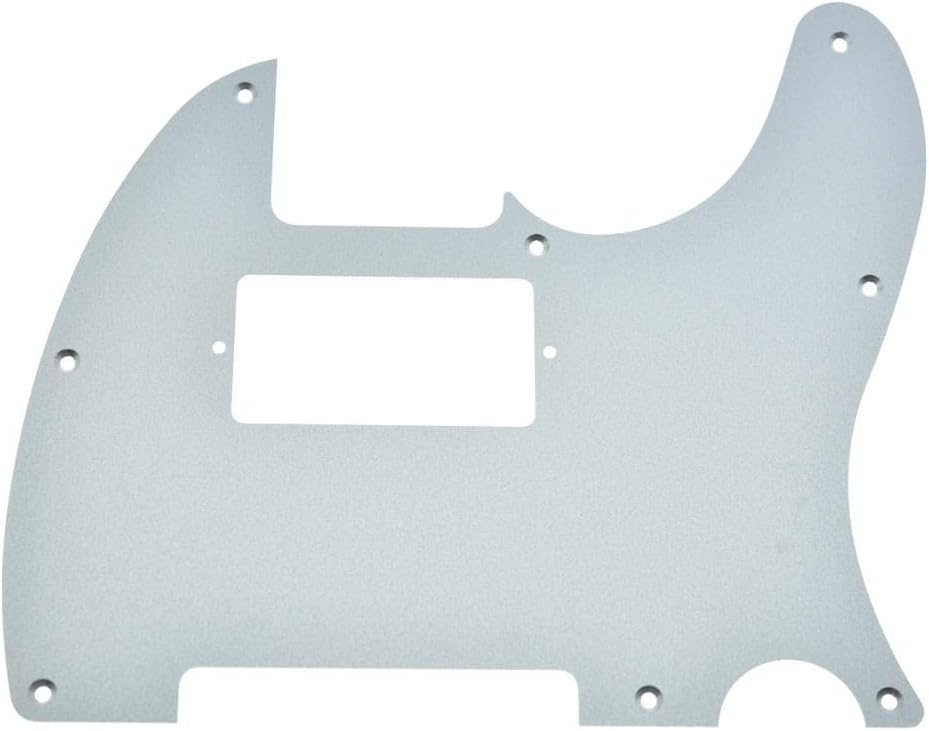 KAISH Matte Aluminum Tele Humbucker Style Pickguard Metal Anodized TL Pick Guard Scratch Plate for American/Mexican Telecaster Matte Silver