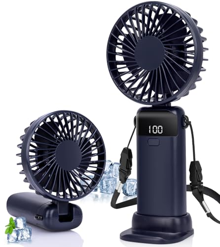 Ventilateur portatif USB de bureau avec base et batterie rechargeable 19h