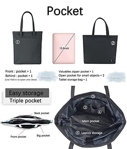 Womens Large Waterproof Tote Bag Shoulder Bag with Multi-pocket for Work Gym Pool and Daily Bags2