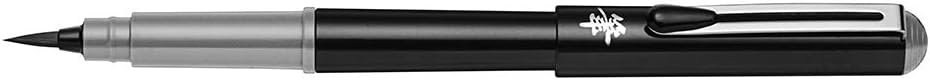 Pentel GFKP Refillable Brush Pen, Grey, 2mm and Above, Calligraphy Pen