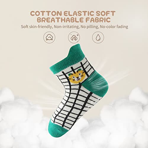 Toddler Socks Non Slip Grip Cute Cotton Baby Socks 12 Pack for Toddler Boys Girls Kids4