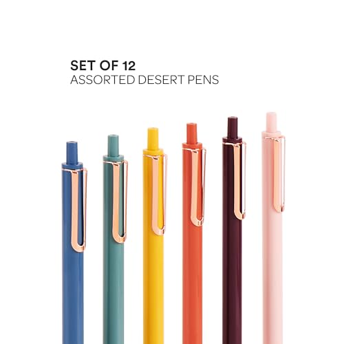 Poppin Bolígrafos Retráctiles de Gel Punta Fina 0.7 mm 12 U miniatura 2